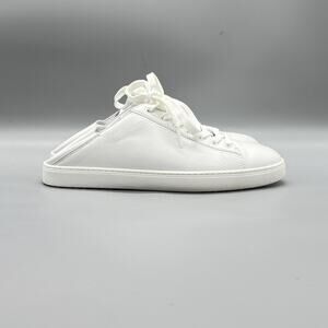 Stuart Weitzman Shoes Womens 9 White Leather Low Top Lace Up Sneakers Comfort